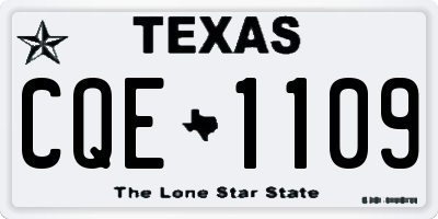 TX license plate CQE1109
