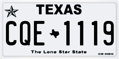 TX license plate CQE1119