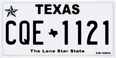 TX license plate CQE1121
