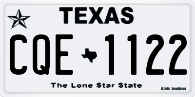 TX license plate CQE1122