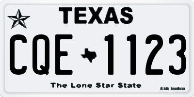 TX license plate CQE1123