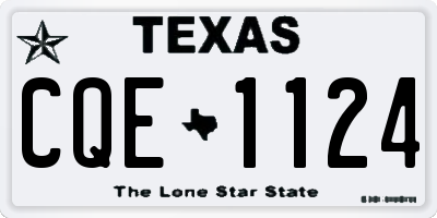 TX license plate CQE1124