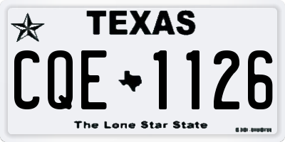 TX license plate CQE1126