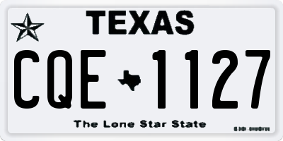 TX license plate CQE1127