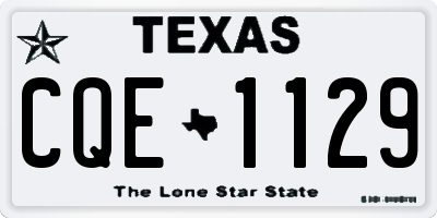 TX license plate CQE1129