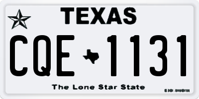 TX license plate CQE1131