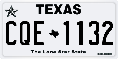 TX license plate CQE1132