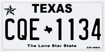 TX license plate CQE1134