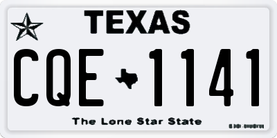 TX license plate CQE1141