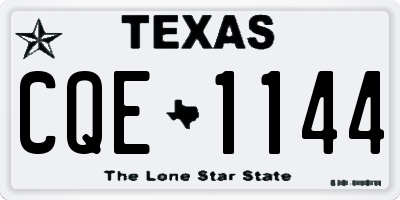 TX license plate CQE1144