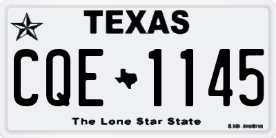 TX license plate CQE1145