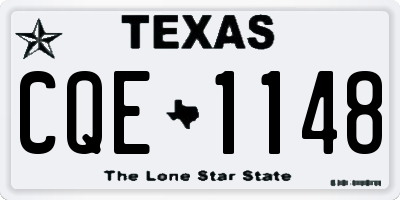 TX license plate CQE1148