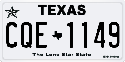 TX license plate CQE1149