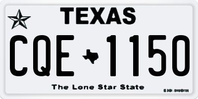 TX license plate CQE1150