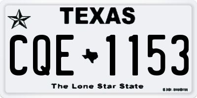 TX license plate CQE1153
