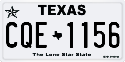 TX license plate CQE1156