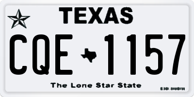 TX license plate CQE1157