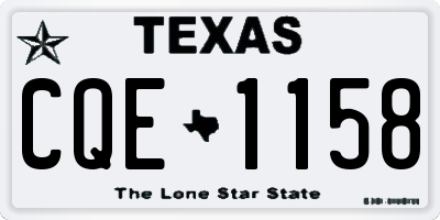 TX license plate CQE1158