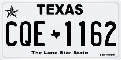 TX license plate CQE1162