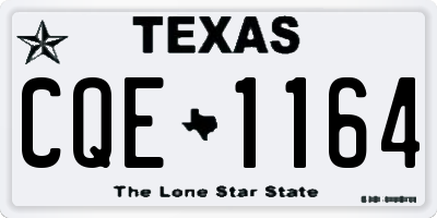 TX license plate CQE1164