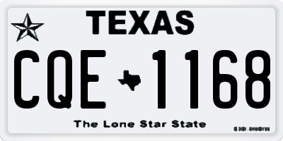 TX license plate CQE1168