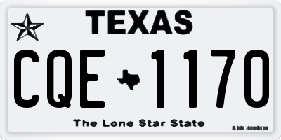 TX license plate CQE1170
