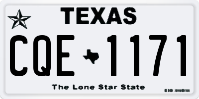 TX license plate CQE1171