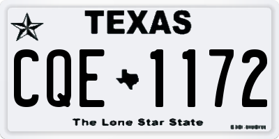 TX license plate CQE1172