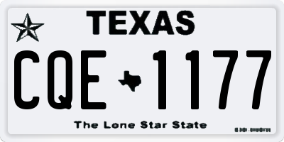 TX license plate CQE1177