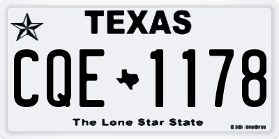 TX license plate CQE1178