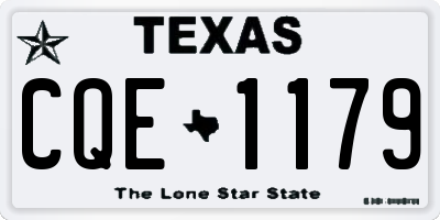 TX license plate CQE1179