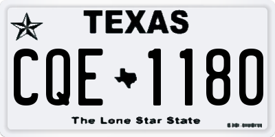 TX license plate CQE1180