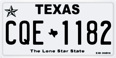 TX license plate CQE1182