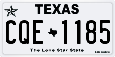 TX license plate CQE1185