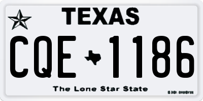 TX license plate CQE1186