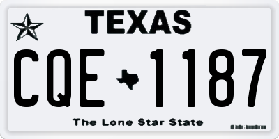 TX license plate CQE1187