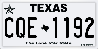 TX license plate CQE1192