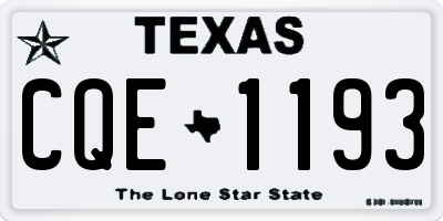 TX license plate CQE1193