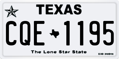 TX license plate CQE1195