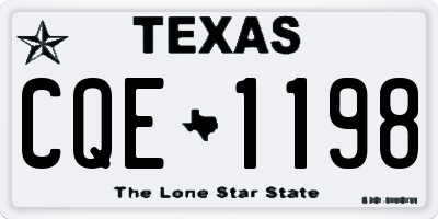 TX license plate CQE1198