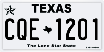 TX license plate CQE1201