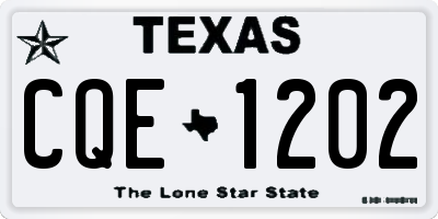 TX license plate CQE1202