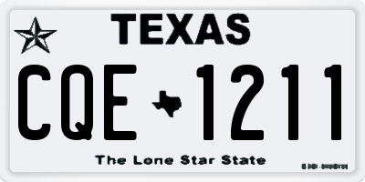 TX license plate CQE1211