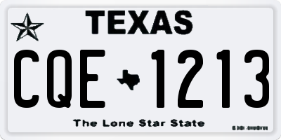 TX license plate CQE1213