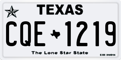 TX license plate CQE1219