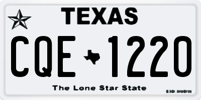 TX license plate CQE1220