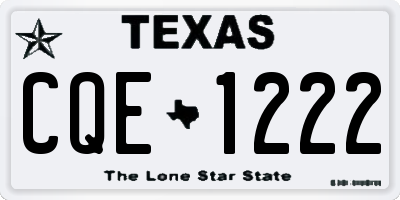 TX license plate CQE1222