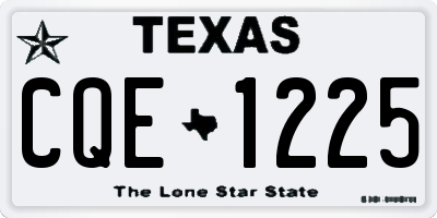 TX license plate CQE1225
