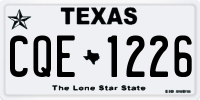 TX license plate CQE1226