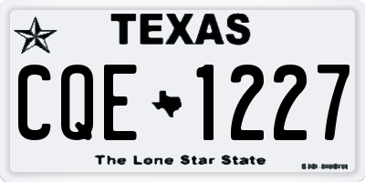 TX license plate CQE1227
